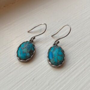Turquoise earrings - silver